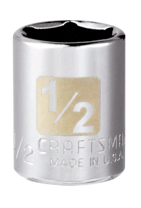 Craftsman 1/4 in. Drive 6 Point 1/2 in. Standard Socket