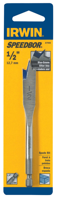 Irwin Speedbor Carbon Steel Hex 1/2 in. Dia. Wood Boring Bit