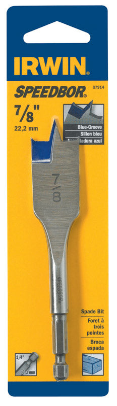 Irwin Speedbor Carbon Steel Hex 7/8 in. Dia. Wood Boring Bit 6