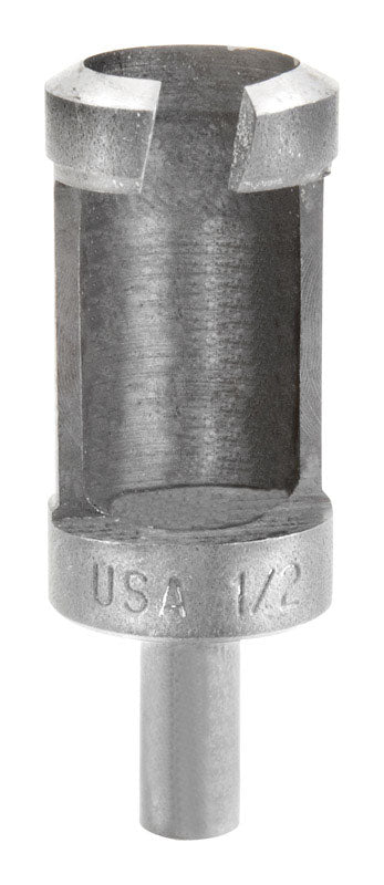 Vermont American Steel Straight Shank 1/2 in. Dia. Plug Cutter 1 pc.