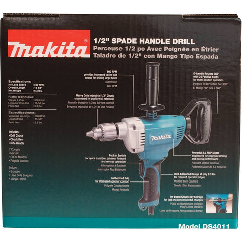 Makita 8.5 amps 1/2 in. Spade Handle Corded Drill