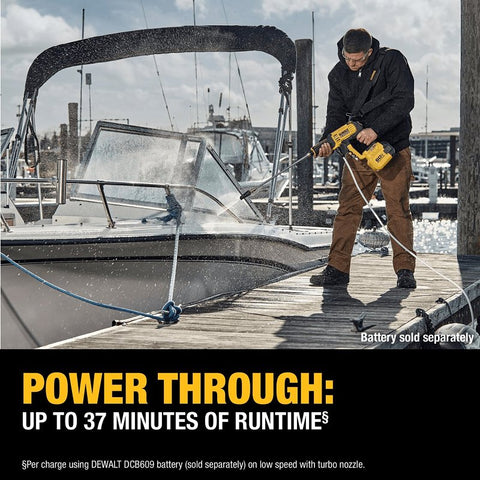 DEWALT DCPW1000B Cordless Power Cleaner, Tool Only, 60 V, 1000 psi Pressure