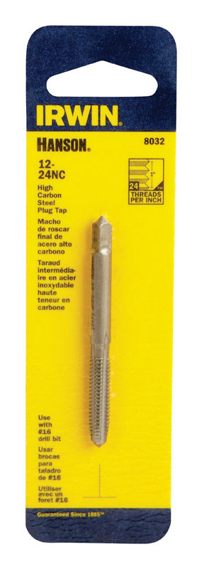 Irwin Hanson High Carbon Steel 12-24NC SAE Plug Tap 1
