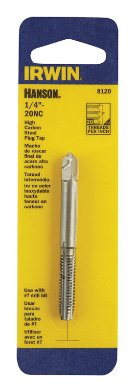 Irwin Hanson High Carbon Steel 1/4 in.-20NC SAE Fraction Tap 1 pc.
