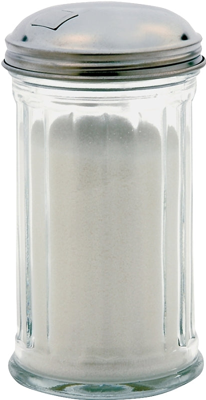Anchor Hocking 97286 Sugar Dispenser, 12 oz Capacity, Glass/Stainless Steel, Clear