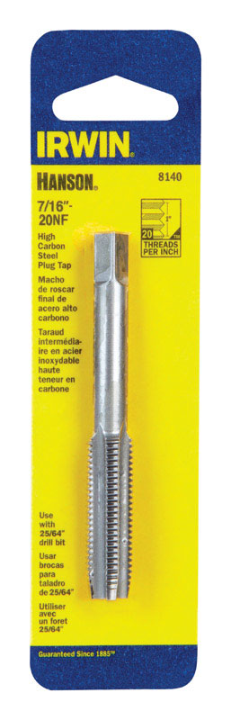 Irwin Hanson High Carbon Steel 7/16 in.-20NF SAE Fraction Tap 1