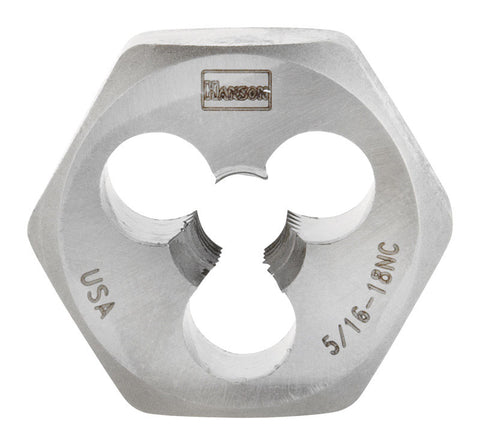 Irwin Hanson High Carbon Steel 5/16 in.-18NC SAE Hexagon Die 1 pc.