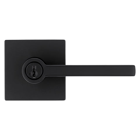 Kwikset Signature Series 740HFL SQT 514 SMT Entry Lever, Matte Black, Zinc, Residential, Re-Key Technology: Smart Key