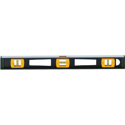 Johnson 3736 I-Beam Level, 36 in L, 3-Vial, Non-Magnetic, Aluminum, Black