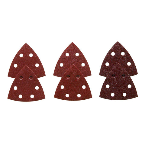 Bosch Red Aluminum Oxide Detail Sanding Triangle 3-1/2 in. L 60/120/240 Grit Assorted 6 pk