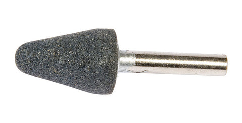 Forney 1-1/8 in. Dia. x 3/4 in. L Aluminum Oxide Stem Mounted Point Cone 38550 rpm 1 pc.