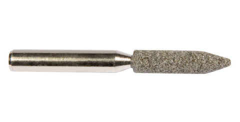 Forney 1-1/8 in. Dia. x 1/4 in. L Aluminum Oxide Stem Mounted Point Cone 50510 rpm 1 pc.
