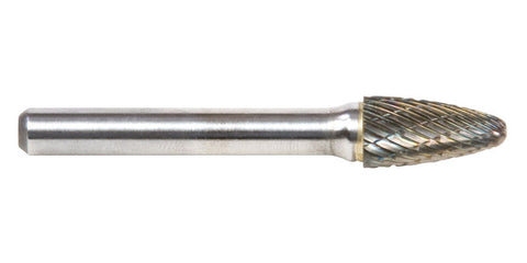 Forney 3/8 in. Dia. x 2.5 in. L Tree Burr Tungsten Carbide 1 pc.