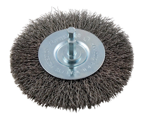 Forney 4 in. Dia. Fine Crimped Wire Wheel Brush 6000 rpm