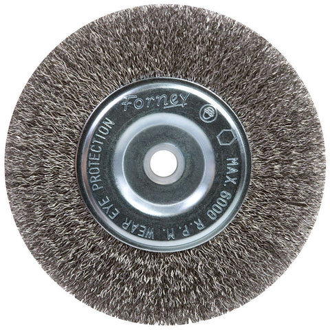 Forney 6 in. Crimped Wire Wheel Brush Metal 6000 rpm 1 pc.