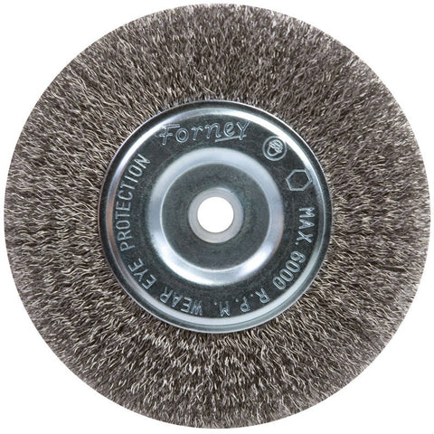 Forney 6 in. Crimped Wire Wheel Brush Metal 6000 rpm 1 pc.