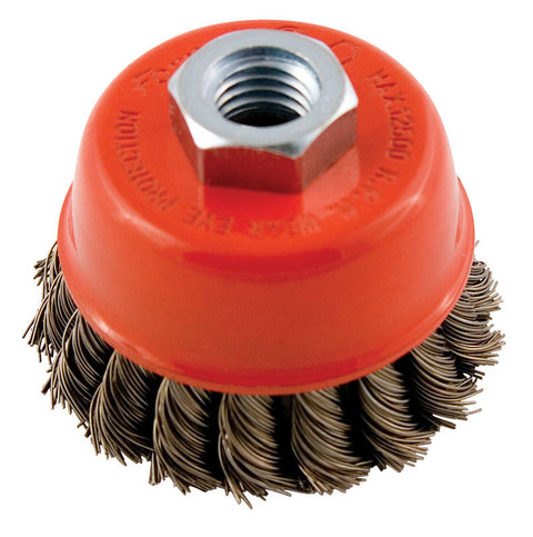 Forney 5/8 in. x 2.75 in. Dia. Knotted Steel Cup Brush 1 pc.