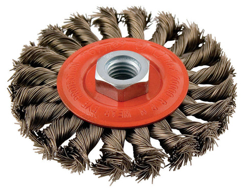 Forney 4 in. Crimped Wire Wheel Brush Metal 20000 rpm 1 pc.