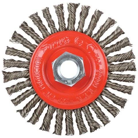 Forney 4 in. Stringer Wire Wheel Brush Metal 20000 rpm 1 pc.