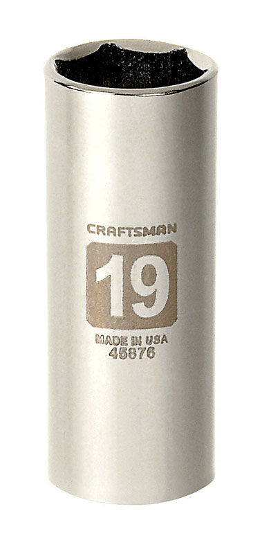 Craftsman 3/8 in. Drive 6 Point 19 mm Deep Socket