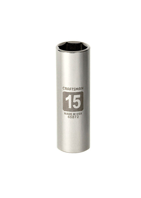 Craftsman 3/8 in. Drive 6 Point 15 mm Deep Socket