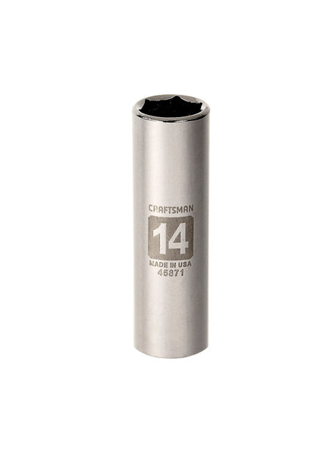 Craftsman 3/8 in. Drive 6 Point 14 mm Deep Socket