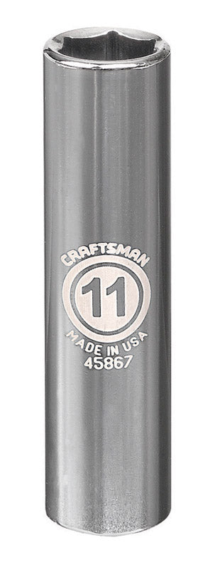 Craftsman 3/8 in. Drive 6 Point 11 mm Deep Socket
