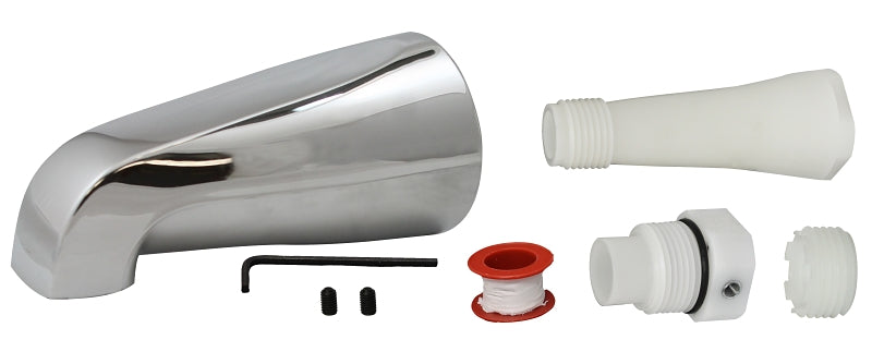 Plumb Pak PP825-33 Bathtub Spout, 16 in L, 8-3/4 in W, 3-3/4 in H, Chr ...