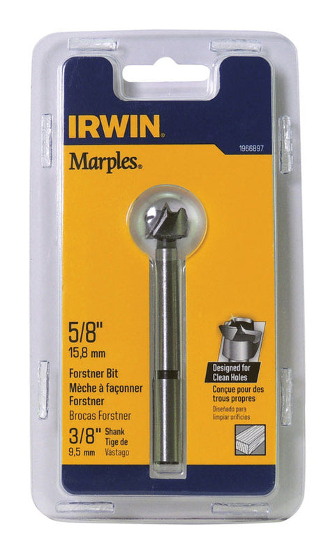 Irwin Marples Carbon Steel Reduced Shank 5/8 in. Dia. Forstner Drill Bit 1 pc.