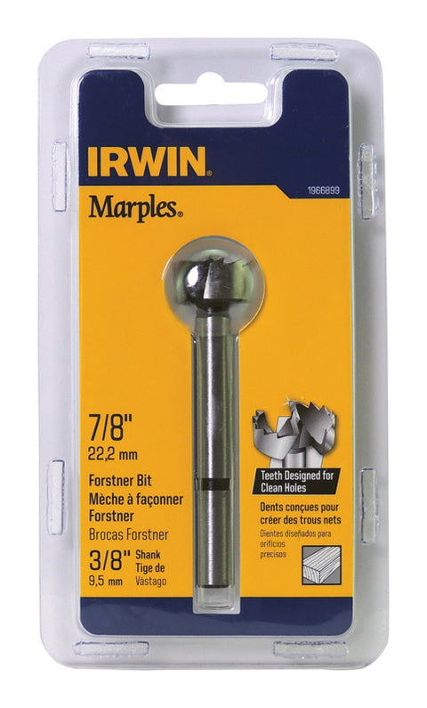 Irwin Marples Carbon Steel Reduced Shank 7/8 in. Dia. Forstner Drill Bit 1 pc.