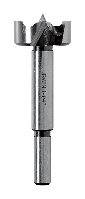Irwin Marples Carbon Steel Reduced Shank 1 1/4 in. Dia. Forstner Drill Bit 1 pc.