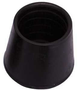 ProSource FE-50637-B Furniture Leg Tip, Round, Rubber, Black, 1-1/8 in Dia, 1.6 in H, Pack of 48