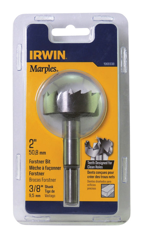 Irwin Marples Carbon Steel Reduced Shank 2 in. Dia. Forstner Drill Bit 1 pc.