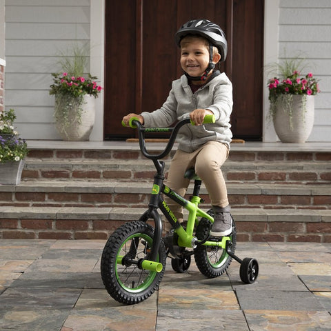 John Deere Toys 46397 Kid's Bicycle, Boy's, 3 Years and Up, Steel Frame, Mean Green