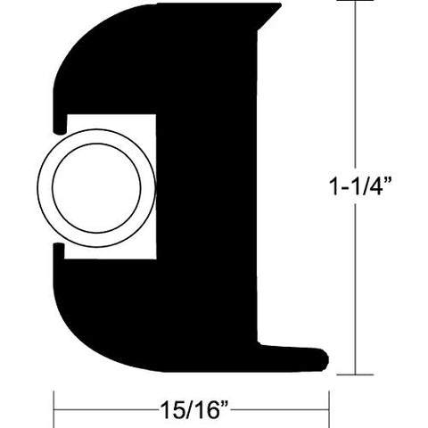 Black Vinyl Rub Rail 50'
