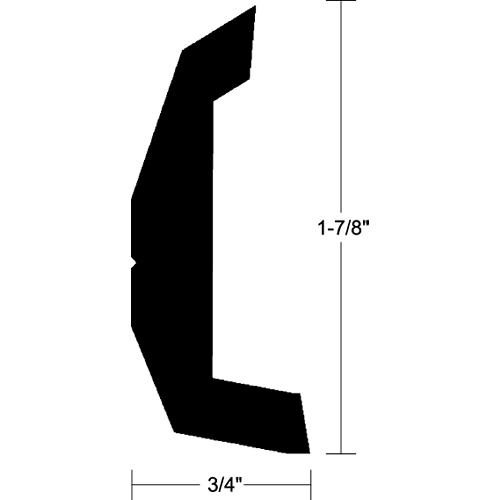 Rigid Vinyl Rub Rail, Black, 1-7/8″ H x 3/4″ W x 20' L – Shell Lumber ...