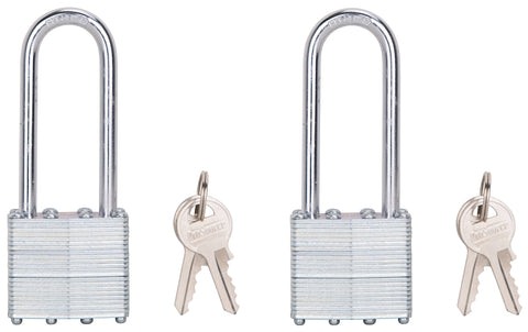 ProSource HD00020L-D-3L2 Padlock Set, Standard Shackle, 1/4 in Dia Shackle, 2-3/4 in H Shackle, Steel Shackle