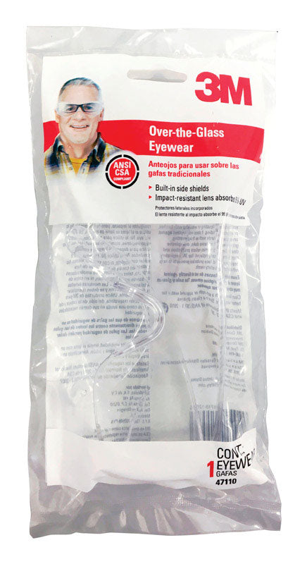 3M Tekk Multi-Purpose Safety Glasses Clear Lens Clear Frame Bagged