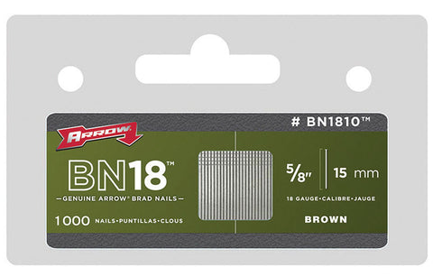Arrow BN18 5/8 in. L 18 Ga. Galvanized Trim Brad Nails 1,000 pk