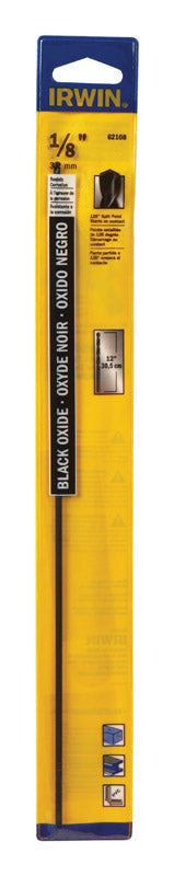 Irwin Aircraft Extension Aircraft Extension 1/8 in. Dia. x 12 in. L Black Oxide Split Point Dril