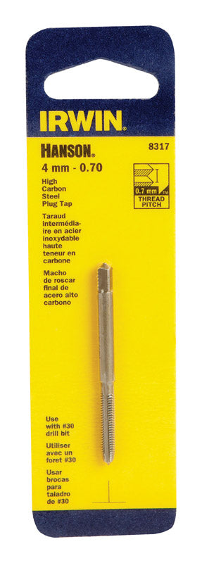 Irwin Hanson High Carbon Steel 4mm-0.70 mm Metric Plug Tap 1 pc.