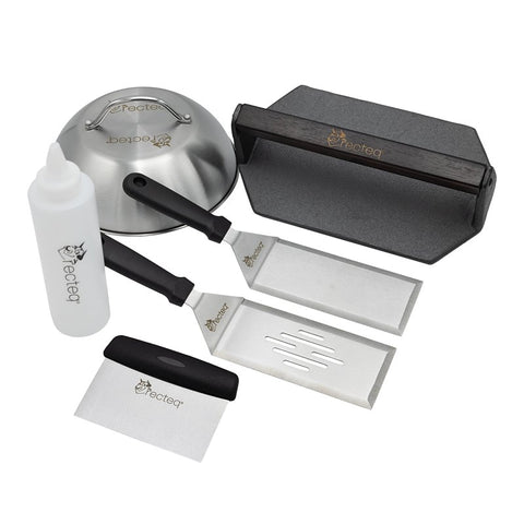 Recteq SmokeStone ACSMKSTN600ACKT Griddle Accessory Kit, Stainless Steel, Black/Gray