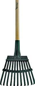 Flexrake 3W Shrub Rake, 11 -Tine, Wood Handle, 48 in L Handle