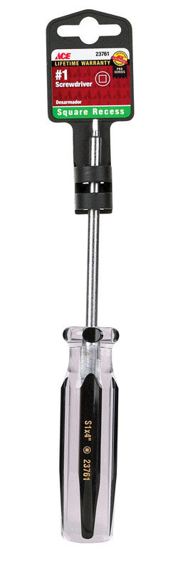 Ace No. 1 Square Recess Screwdriver 4 in. L