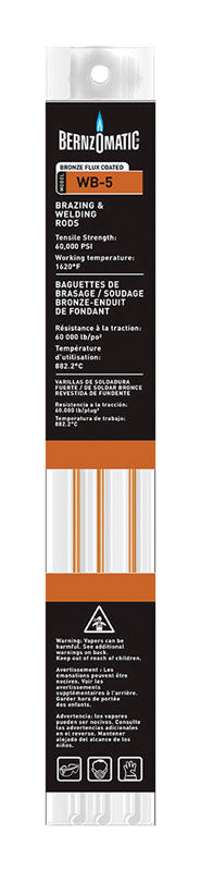 Bernzomatic 12 in. L Welding Rods For Oxygen