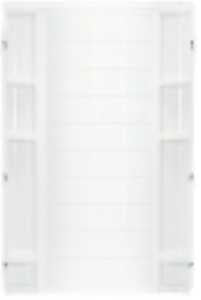 Sterling Ensemble 72122100-0 Shower Back Wall, 72-1/2 in L, 48 in W, Vikrell, High-Gloss, Alcove Installation, White