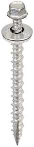 Acorn International SW-MW143G250 Screw, 3 in L, High-Low Thread, Hex Drive, Type 17 Point, Galvanized, 250/BAG
