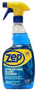Zep ZU112032 Glass Cleaner, 32 oz, Dark Blue, Liquid, Pleasant