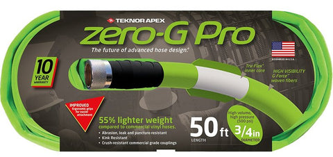 Zero-G Teknor Apex Series 4300-50 Coiled Hose, 50 ft L, 1800 lbf Pressure Class, Green