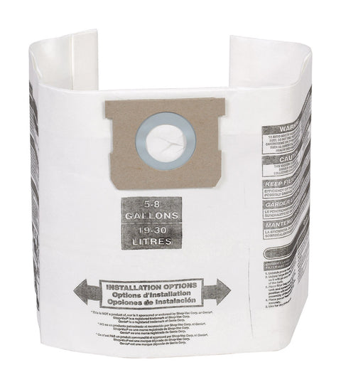 Craftsman Wet/Dry Vac Filter Bag 5-8 gal. 3 pk